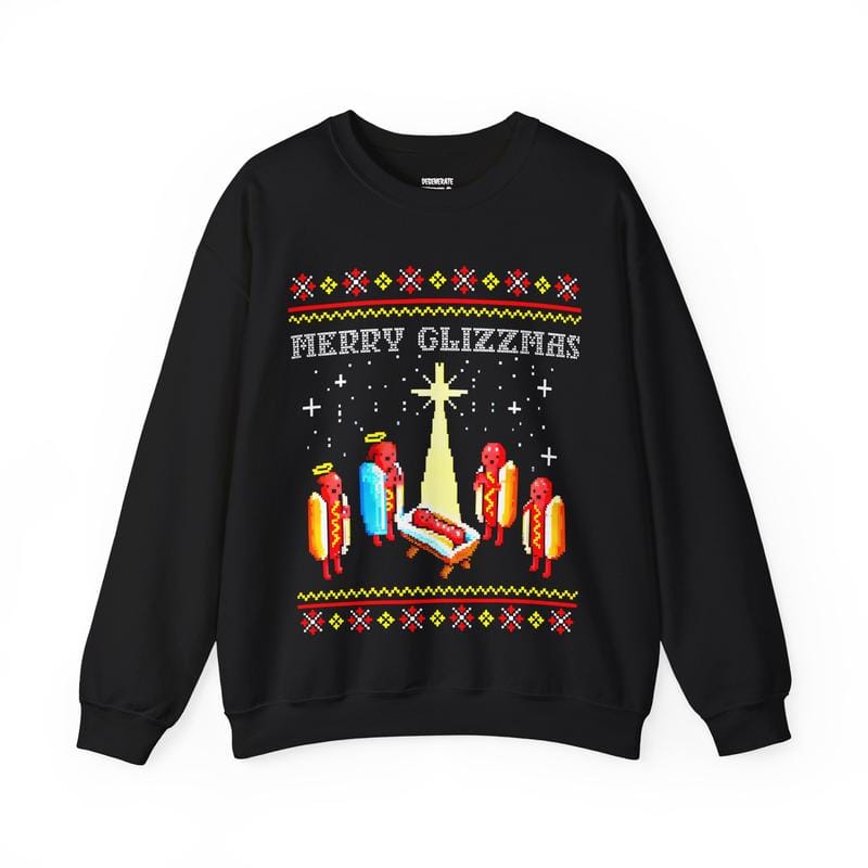Fröhliche Glizzmas-Weihnachtspullover-Shirt – Lustiges, hässliches Glizzy-Weihnachtspullover-Shirt als Geschenk 
