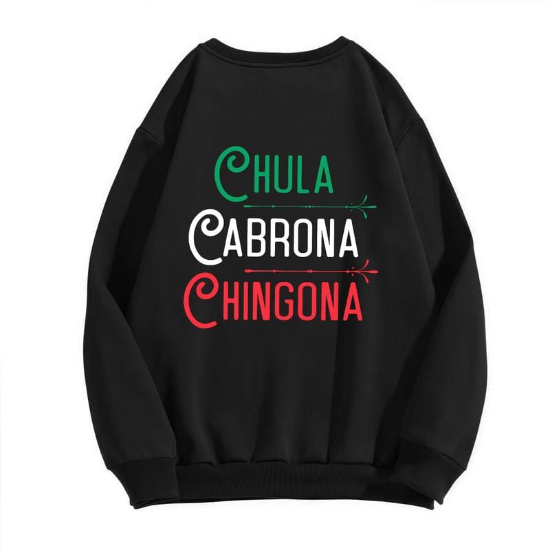 Chola Chingona Mexican Hoodie - Men's Aztec Graphic Sweatshirt