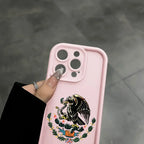 Mexican Eagle Emblem iPhone Case – Shockproof Vintage Cultural Crest Protective Cover for iPhone 11-17 Series