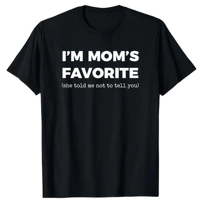 Funny Moms Favorite Son Daughter I'm Mom's Favorite T-Shirt Golf Gift for Men and Women Summer Wear