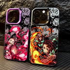 Anime Demon Slayer Tanjiro Protective Phone Case, Matte Back Casing Accessories For iPhone 17,16,15,14,13,12,11 Pro Max Plus,X,XR,XS Max (QXD083M73512)
