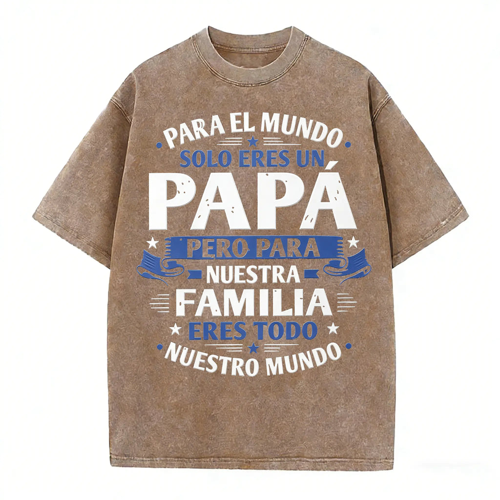 Father’s Day Shirt for Dad | Vintage Washed Cotton Graphic Tee | Papa Family Quote T Shirt Gift for Him