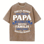 Father’s Day Shirt for Dad | Vintage Washed Cotton Graphic Tee | Papa Family Quote T Shirt Gift for Him
