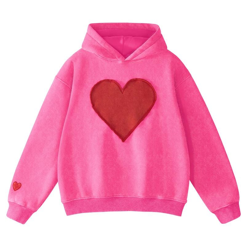 Unisex Trendy Vintage Pullover Sweatshirt for Women & Men- Oversized Heart Design Crewneck  Finish and Spacious Pockets for Ultimate Comfort and Style - Perfect for Valentine's Day Gifts and Everyday Wear