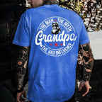 The Man The Myth Grandpa Bad Influence Monkey T Shirt Men Funny Cotton Graphic Tee Summer Casual Streetwear