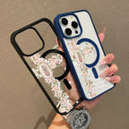 Floral Cross Aesthetic MagSafe Case – Slim Shockproof Silicone Cover for iPhone 17 Pro Max