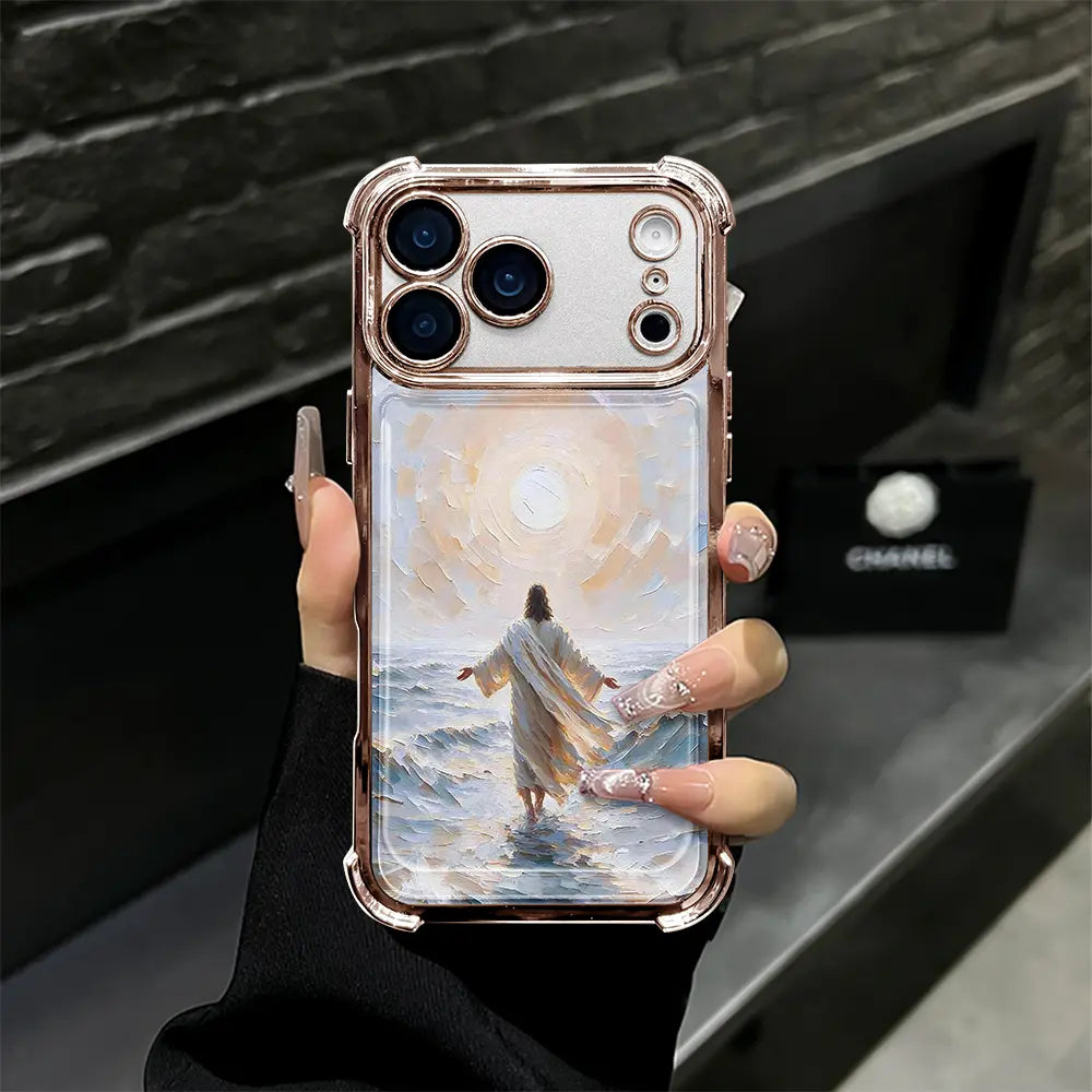 "God's Plan" Jesus Walking on Water Phone Case - Shockproof Camera Protection Cover