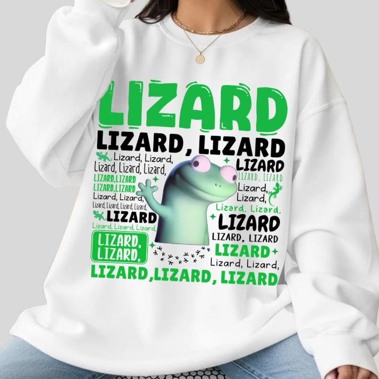 Lizard Lizard Lizard Shirt, Meme Tee, Funny Weirdcore Y2K Aesthetic Gift Sweatshirt Hoodie
