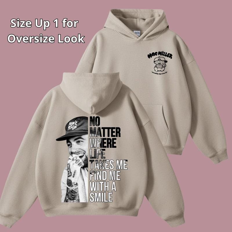 Mac Miller Tiny Desk Concert Hoodie – Vintage Hip-Hop-Sweatshirt, Streetwear-Pullover, Unisex-Musik-Shirt mit Grafikprint, beidseitig bedruckt, Geschenkidee für Fans 