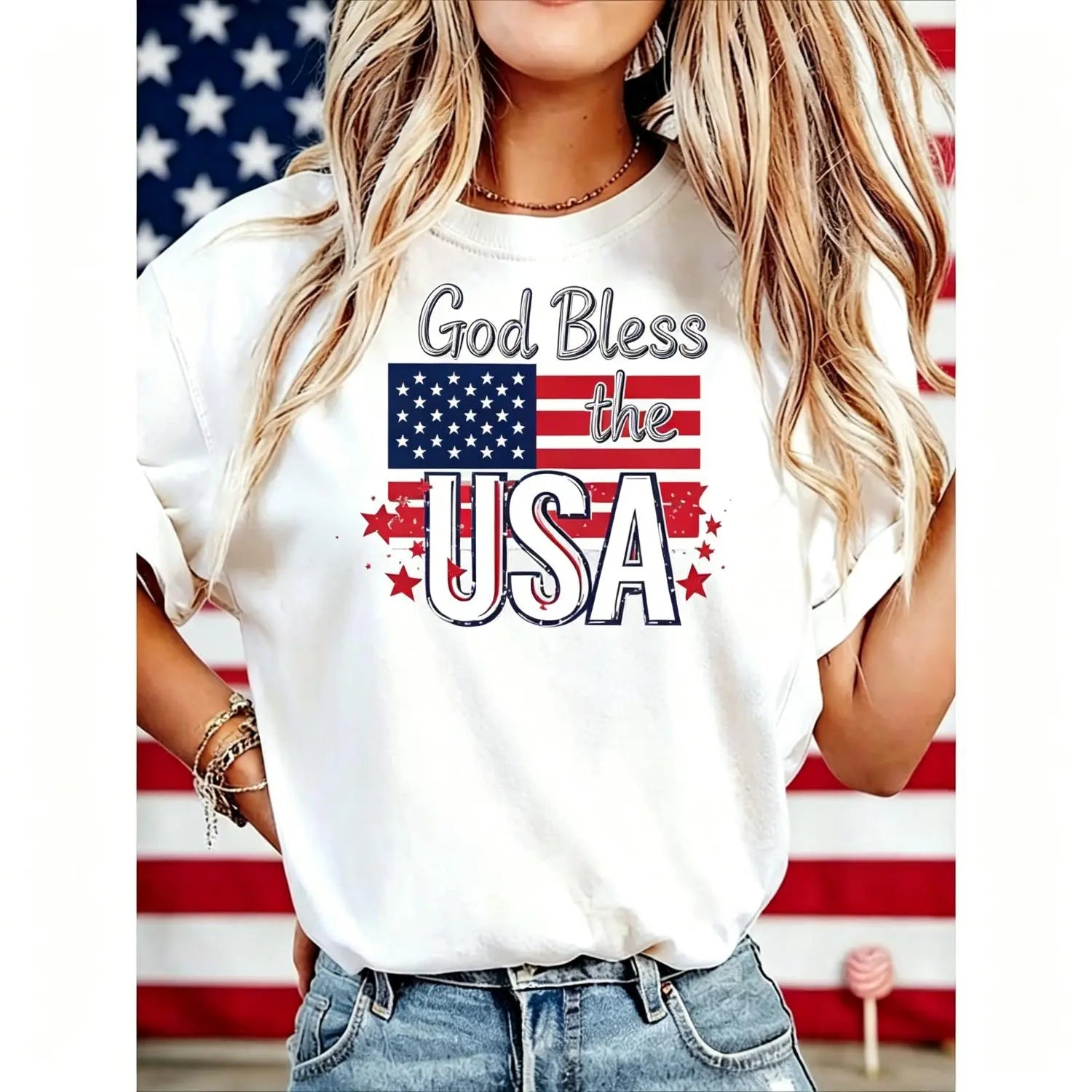 God Bless America T-Shirt Sweatshirt Hoodie | USA 250th Anniversary Patriotic Tee