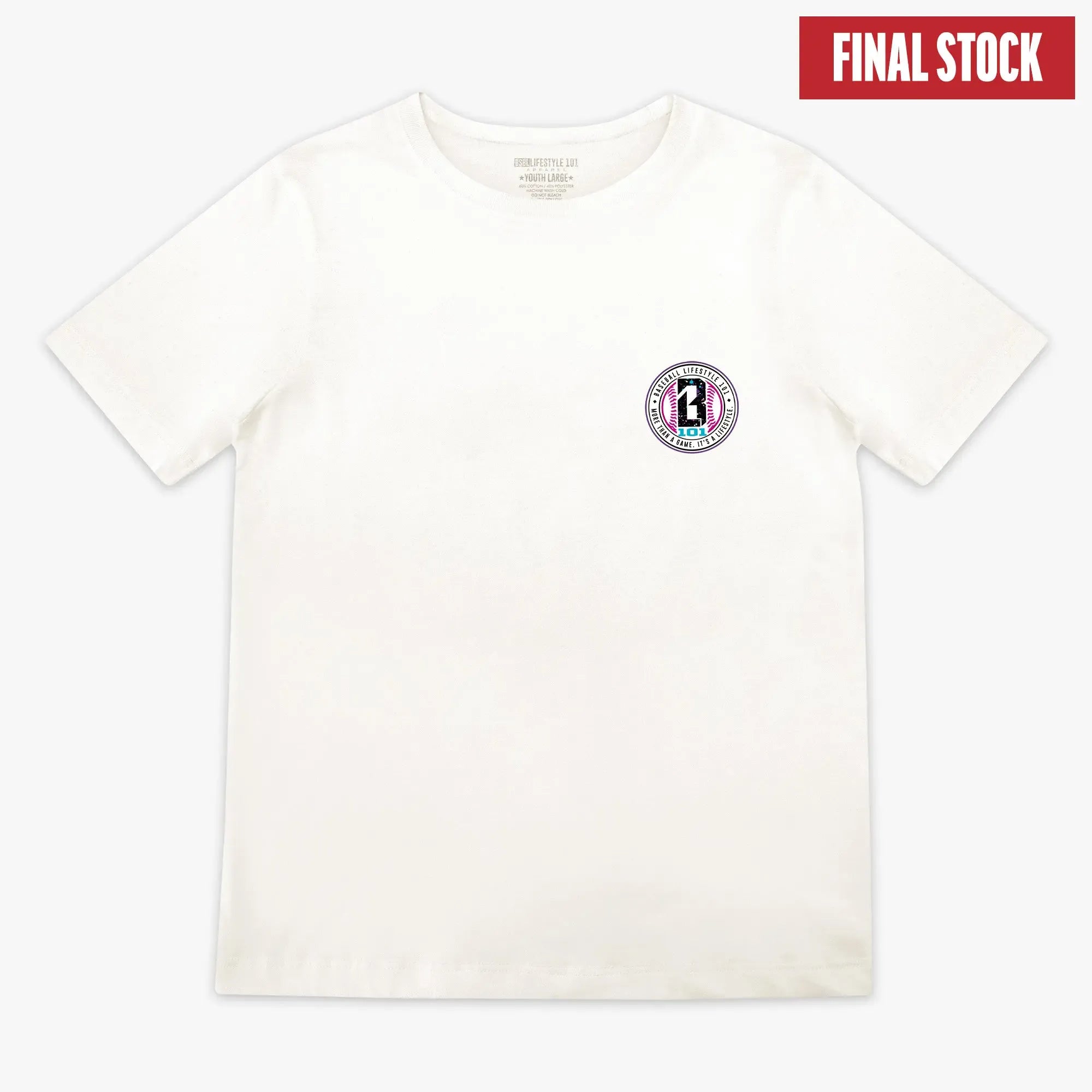 Splatter Lightweight Youth Tee - White/Galaxy