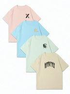 Men's Letter Print Short Sleeve Tee, Regular Fit Casual Crew Neck T-shirt for Daily Wear, Men's Top for All Seasons