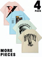 Men's Letter Print Short Sleeve Tee, Regular Fit Casual Crew Neck T-shirt for Daily Wear, Men's Top for All Seasons