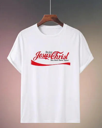 “Enjoy Jesus” Vintage Soda Script Tee | Christian Faith Graphic T-Shirt