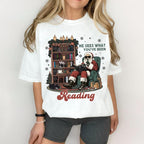 He Sees What You've Been Reading T-Shirt, Santa Reading Dark Romance Book Sweatshirt, Funny Bookish Christmas Hoodie, Smut Reader Gift, Spicy Book Lovers