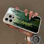 Stained Collage Forest MagSafe Case – Shockproof Silicone Cover for iPhone 17 Pro Max