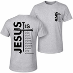 Men's Pure Cotton Short-Sleeve Graphic T-Shirt - Jesus and The Cross Print, Casual Loose Relaxed Fit, Classic Crew-Neck, Breathable Fabric, Streetwear Unisex Piece for Spring Summer Wear, Outdoor Fun
