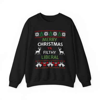 Sweater, Merry Christmas Lib, funny, Christmas, gag gift, gift, Sweatshir