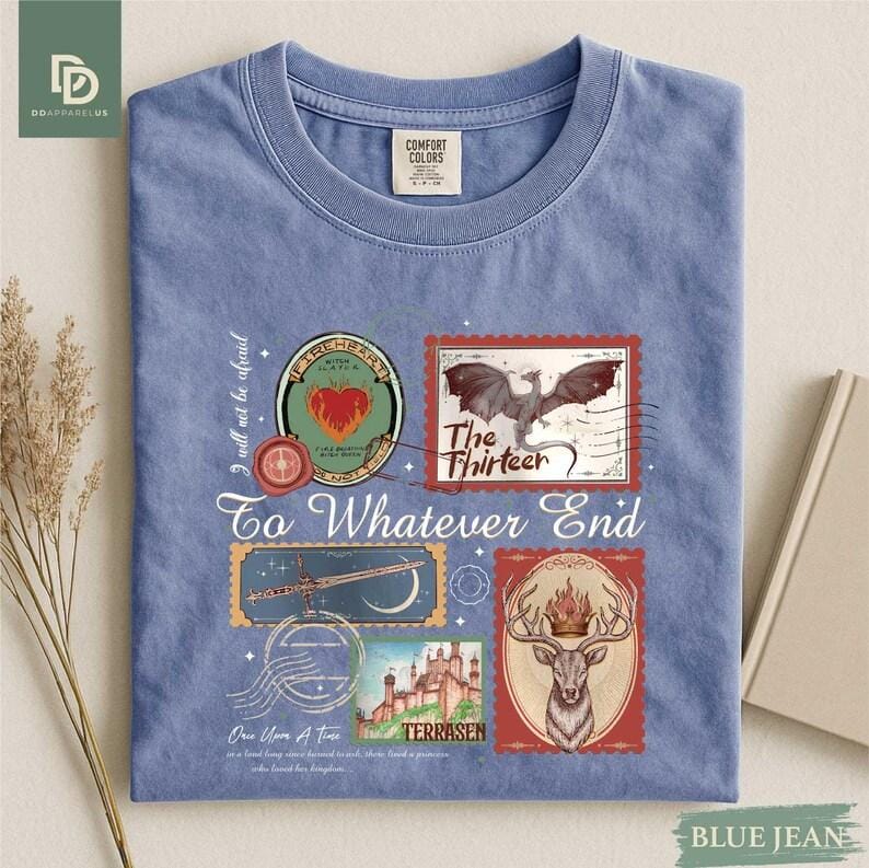 Throne of Glass Vintage Tee – Terrasen Book Stamp Shirt