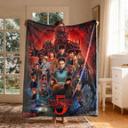 Stranger Things Season 5 Flannel Blanket, Large Soft Lightweight Warm, Perfect for Bed Sofa Office Camping Travel, Christmas Winter Gift