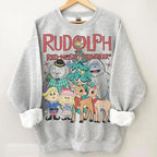 Vintage Look Rudolph Sweatshirt, Christmas Crewneck, Retro Christmas, Vintage Christmas, Rudolph The Red Nose Reindeer Shirt