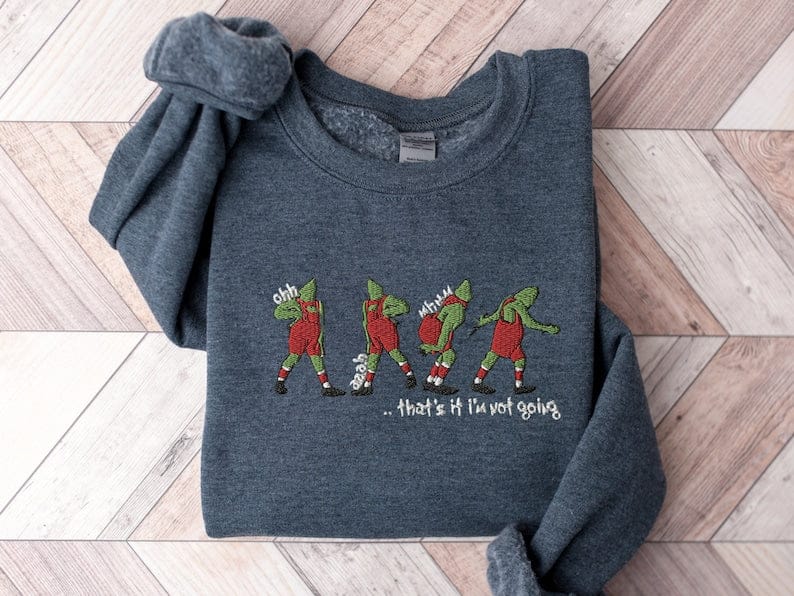 Besticktes „Das war’s, ich gehe nicht“-Sweatshirt, hässlicher Weihnachtspullover, lustiges Weihnachtsshirt, Weihnachtsgeschenk, Frohe-Weihnachten-Sweatshirt 